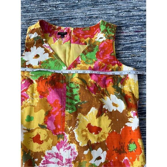 Talbots Colorful Floral Watercolor Print V Neck Shift Dress petite size 12 - Picture 6 of 8